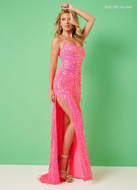 Rachel Allan Prom Dress 70433 - Spaghetti Strap Fitted Sequin Gown