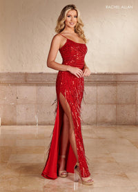 Rachel Allan Prom Dress 70433 - Spaghetti Strap Fitted Sequin Gown