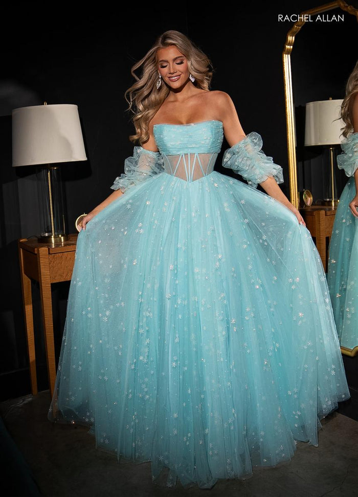 Rachel Allan Prom Dress 70661 - Strapless Ballgown with Sheer Corset