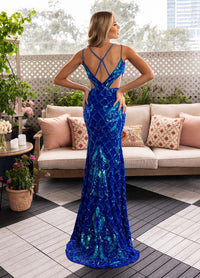 Rachel Allan Prom Dress 70901 - Deep V-Neck, Long Fitted Silhouette