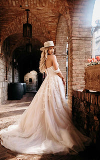 27503-Boho A-line Wedding Dress
