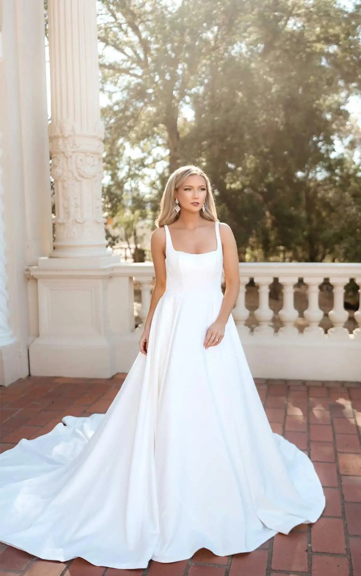 30796 - Soft A-Line Bridal Dress with Lace Detailing normansbridal 30796 - Soft A-Line Bridal Dress with Lace Detailing normansbridal