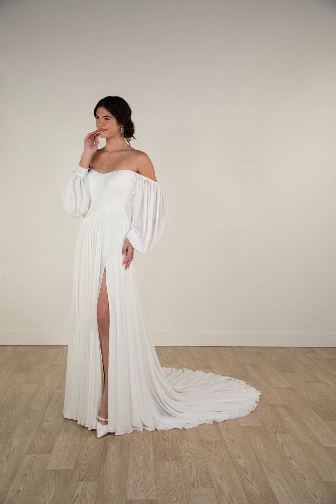 32159 - Romantic A-Line Wedding Gown with Flowy Skirt normansbridal 32159 - Romantic A-Line Wedding Gown with Flowy Skirt normansbridal