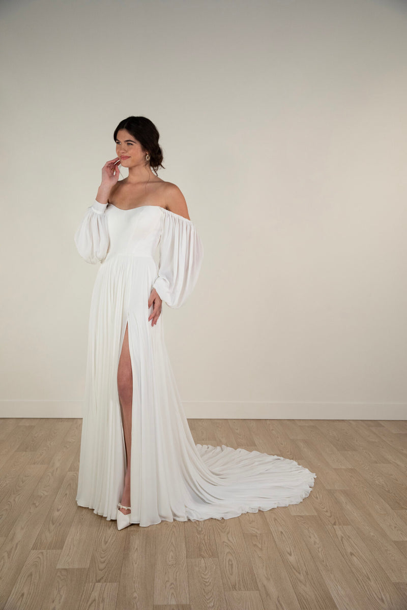32159 - Romantic A-Line Wedding Gown with Flowy Skirt normansbridal 32159 - Romantic A-Line Wedding Gown with Flowy Skirt normansbridal