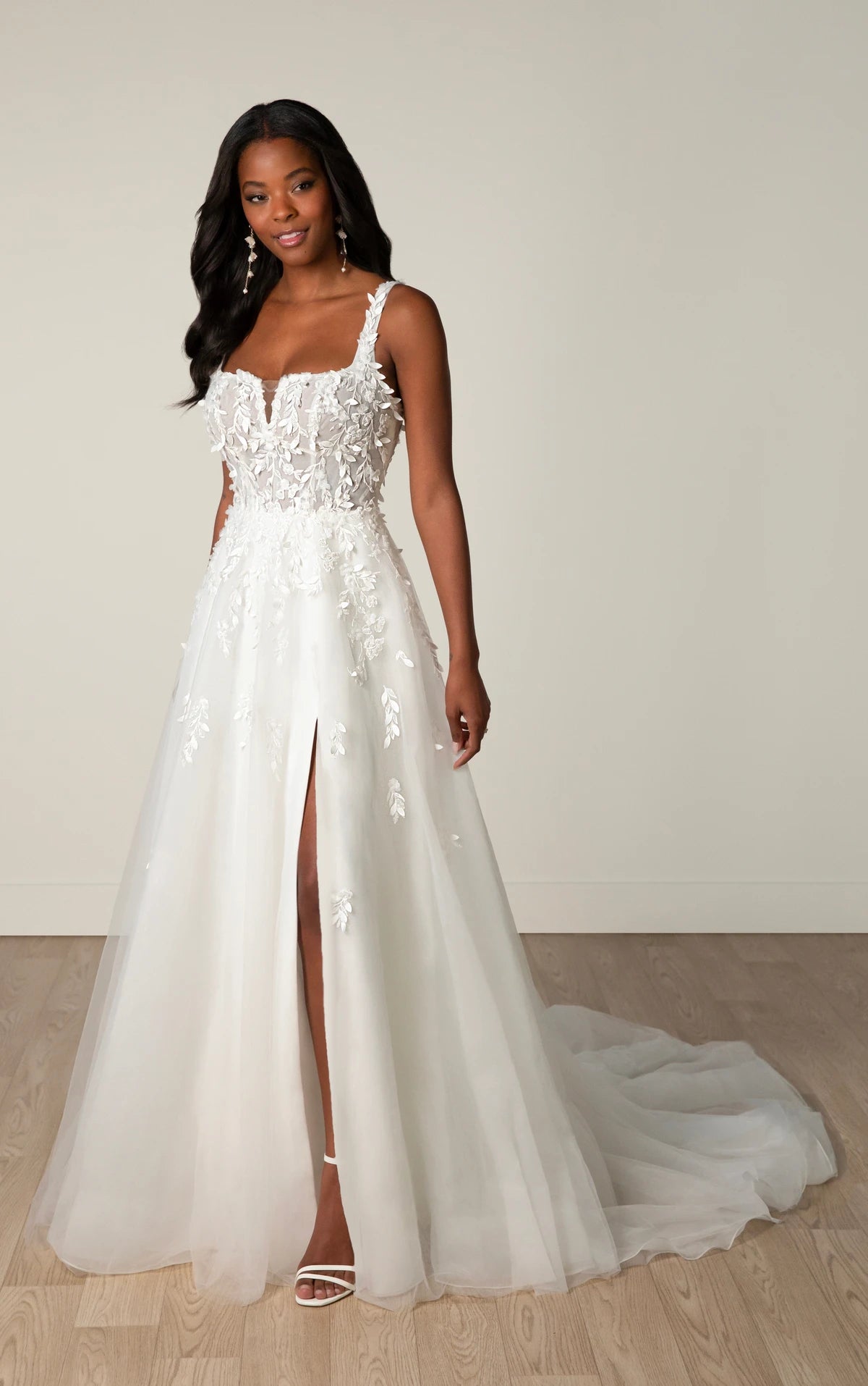 32371 - Romantic A-Line Wedding Gown with Flowy Skirt normansbridal 32371 - Romantic A-Line Wedding Gown with Flowy Skirt normansbridal
