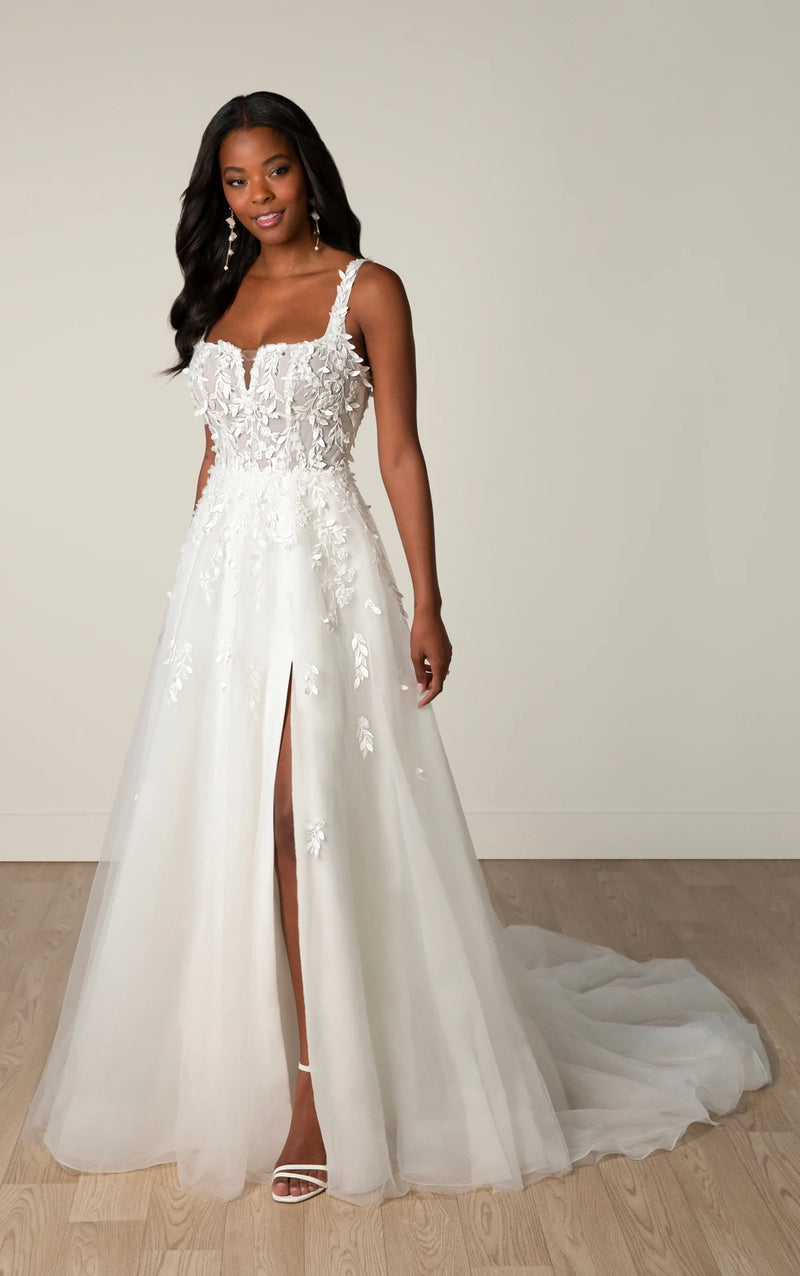 32371 - Romantic A-Line Wedding Gown with Flowy Skirt normansbridal 32371 - Romantic A-Line Wedding Gown with Flowy Skirt normansbridal