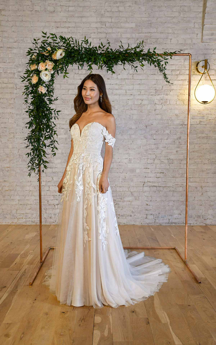 27503-Boho A-line Wedding Dress