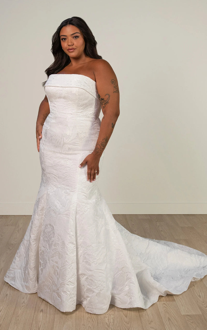 32585 - Fit and Flare Wedding Dress with Figure-Flattering Shape normansbridal 32585 - Fit and Flare Wedding Dress with Figure-Flattering Shape normansbridal