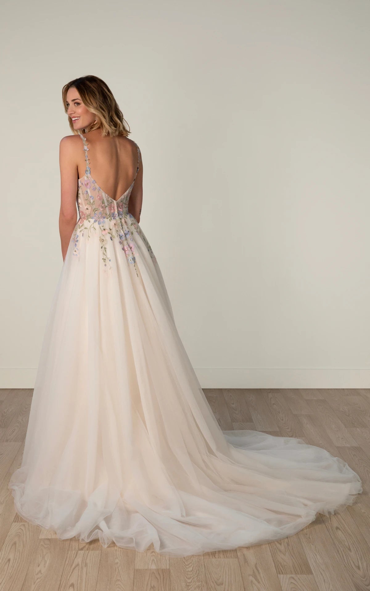 32582 - Soft A-Line Bridal Dress with Lace Detailing normansbridal 32582 - Soft A-Line Bridal Dress with Lace Detailing normansbridal