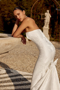 33261 - Chic Fit and Flare Wedding Dress for a Glamorous Look