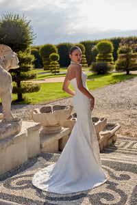 33261 - Chic Fit and Flare Wedding Dress for a Glamorous Look