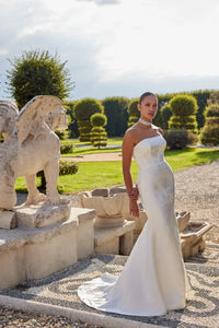 33261 - Chic Fit and Flare Wedding Dress for a Glamorous Look