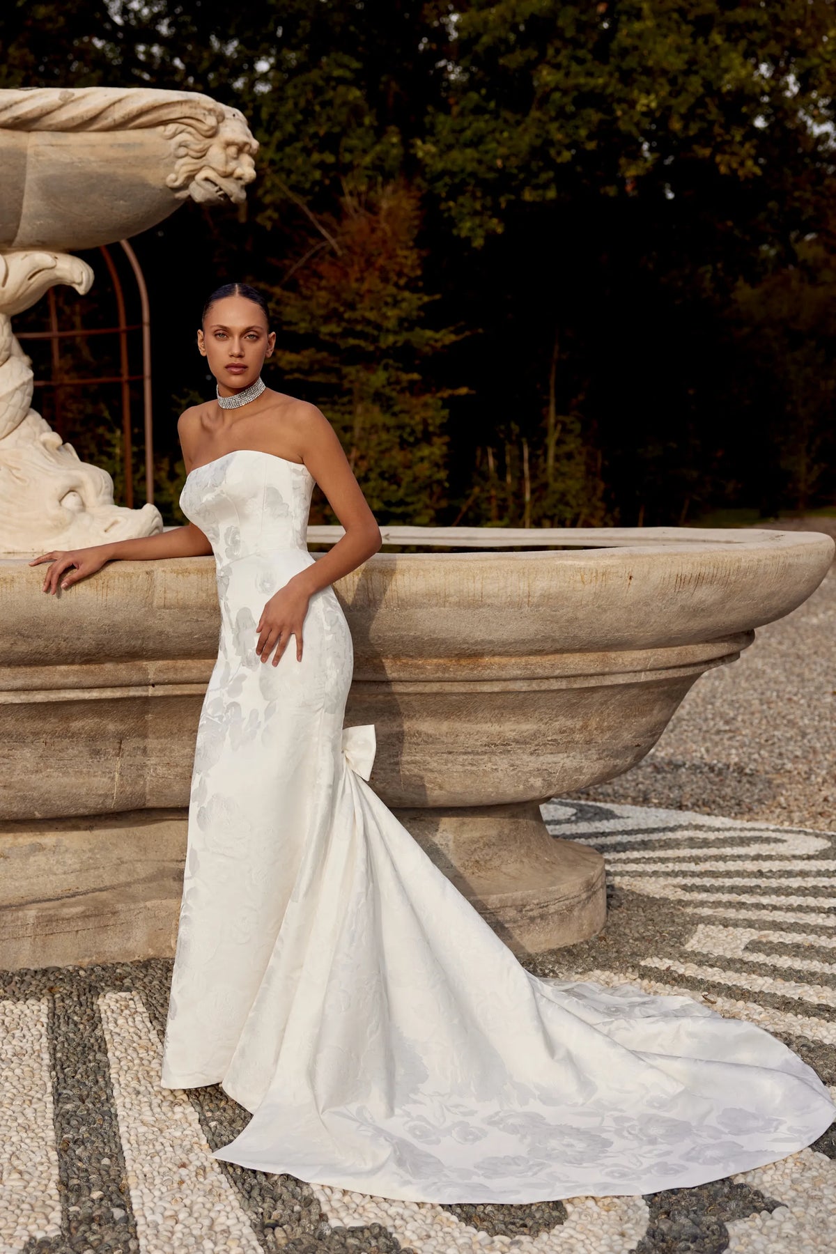 33261 - Chic Fit and Flare Wedding Dress for a Glamorous Look