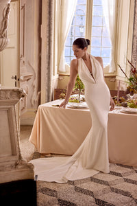 33670 - Sleek and Sexy Halter Wedding Dress