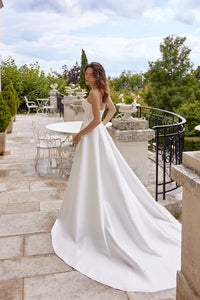 34858-Strpless Mikado A-Line Wedding Gown
