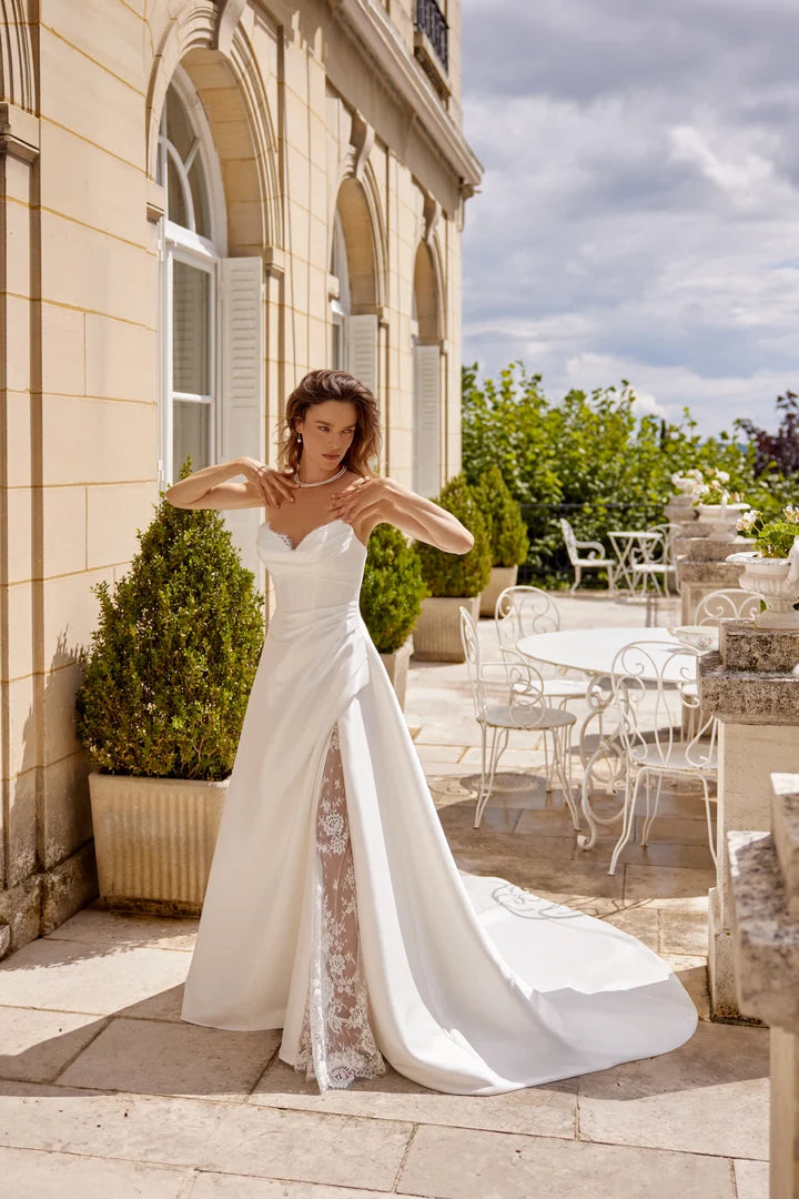 34858-Strpless Mikado A-Line Wedding Gown