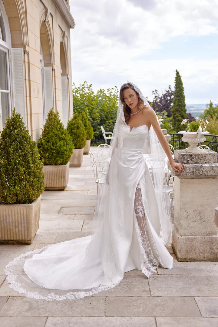 34858-Strpless Mikado A-Line Wedding Gown