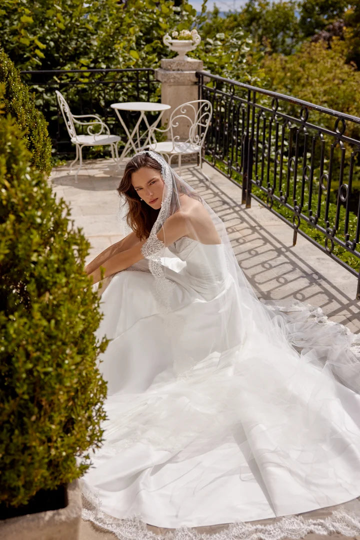 34858-Strpless Mikado A-Line Wedding Gown