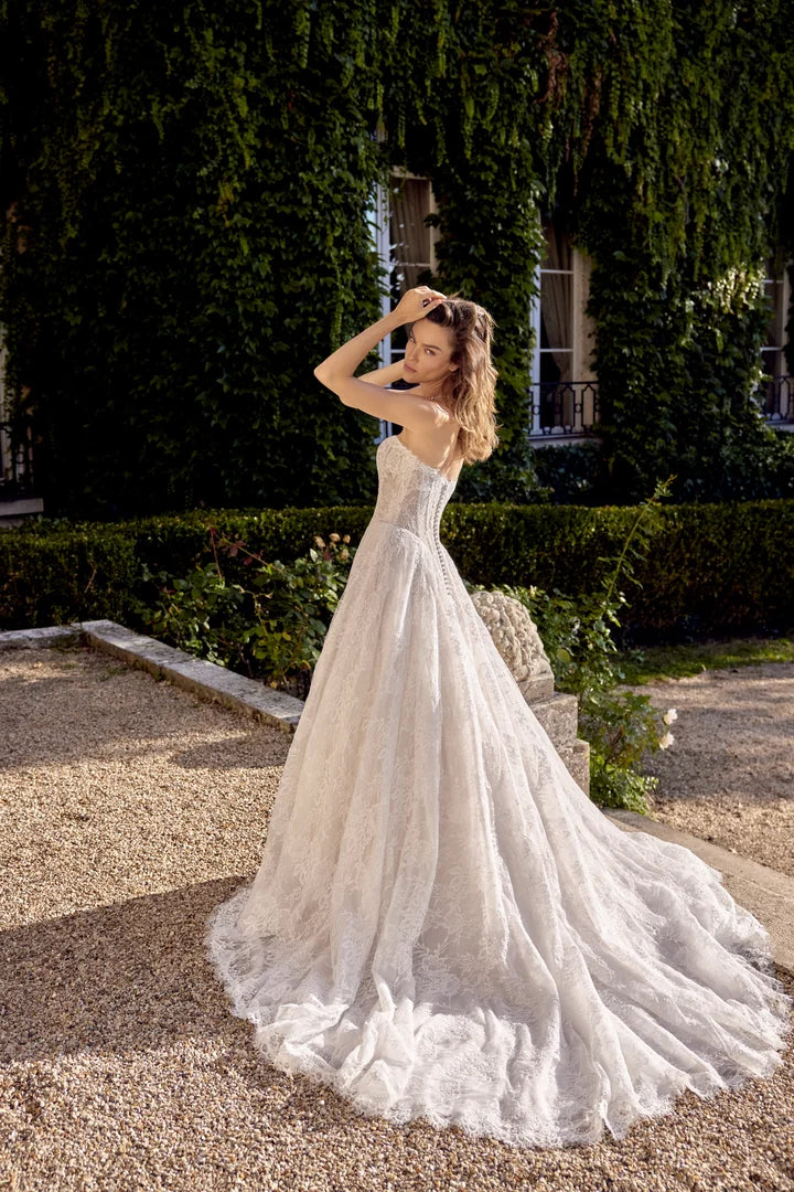 34860-All Over Lace A-line Wedding Dress