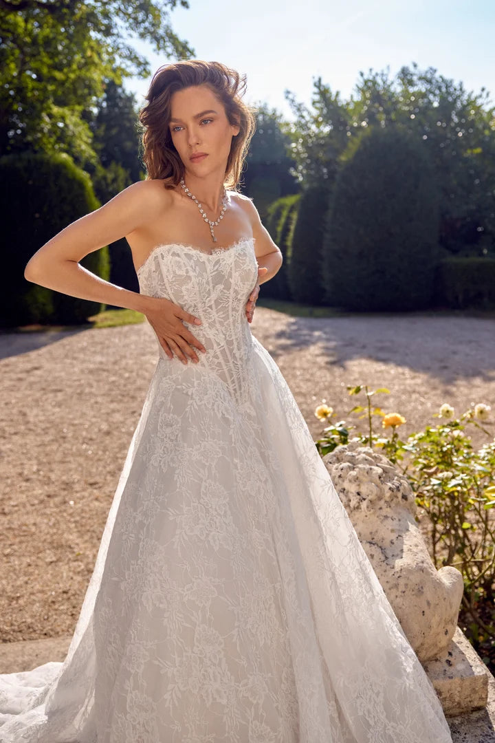 34860-All Over Lace A-line Wedding Dress