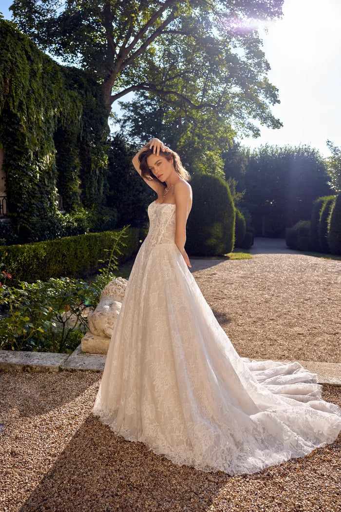 34860-All Over Lace A-line Wedding Dress
