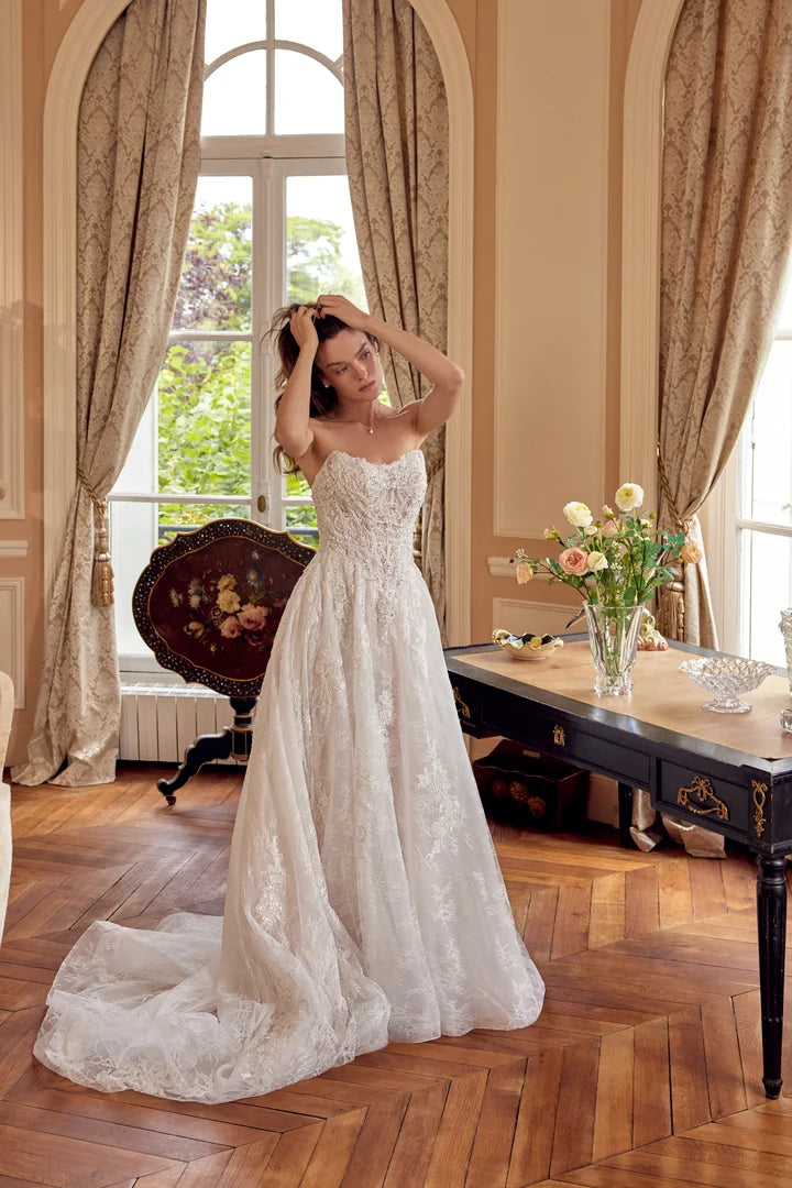 34862- Timeless Elegance With Stunning A-line Wedding Dress
