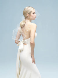 25642 - Romantic Fit and Flare Gown with Structured Silhouette