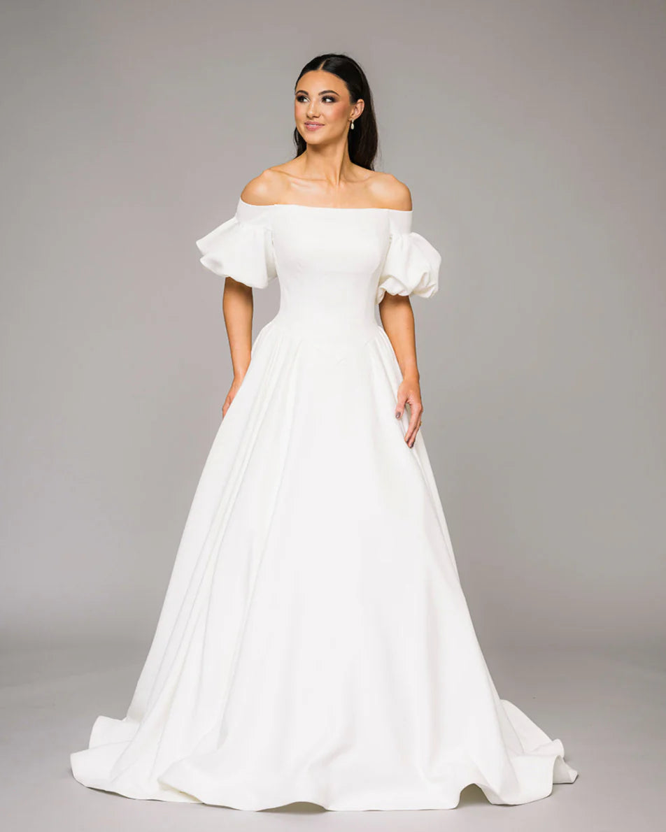 33865 - Off Shoulder Basque Waist Ballgown