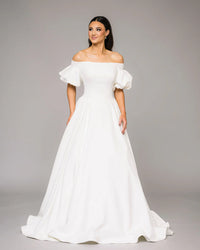 33865 - Off Shoulder Basque Waist Ballgown