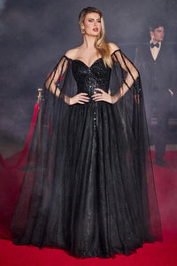 Ladivine Dress CD0204 - Sweetheart Neckline, Long A-Line Silhouette