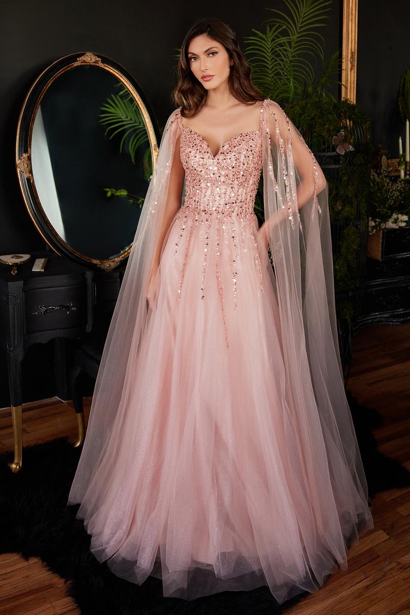 Ladivine Dress CD0204 - Sweetheart Neckline, Long A-Line Silhouette
