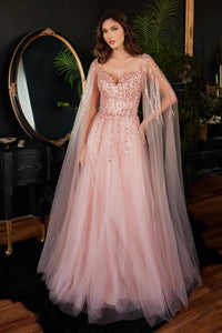 Ladivine Dress CD0204 - Sweetheart Neckline, Long A-Line Silhouette