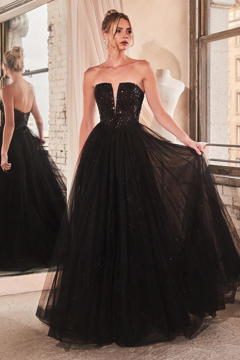 Ladivine Dress CD0217 - Sweetheart Neckline, Long A-Line Silhouette