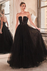 Ladivine Dress CD0217 - Sweetheart Neckline, Long A-Line Silhouette