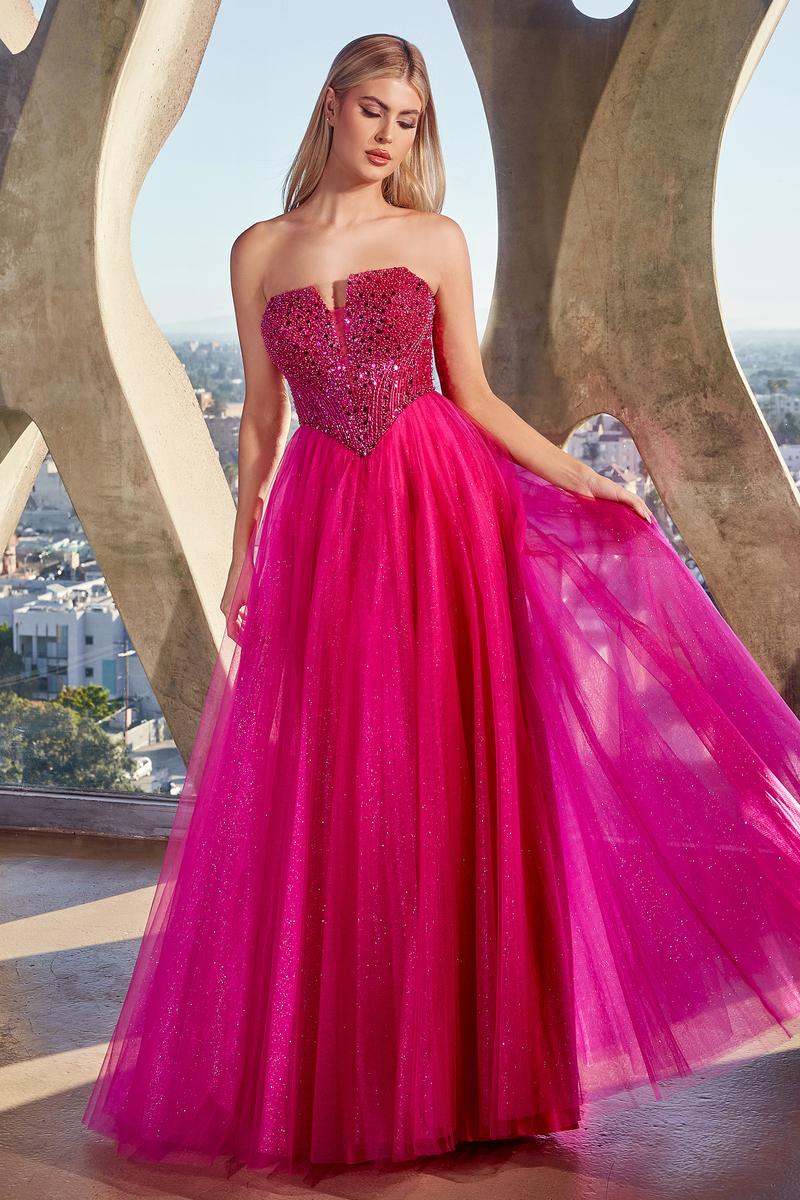 Ladivine Dress CD0217 - Sweetheart Neckline, Long A-Line Silhouette