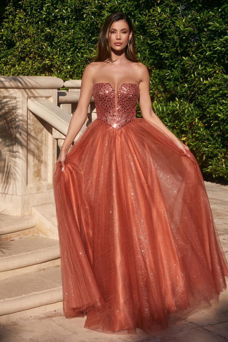 Ladivine Dress CD0217 - Sweetheart Neckline, Long A-Line Silhouette