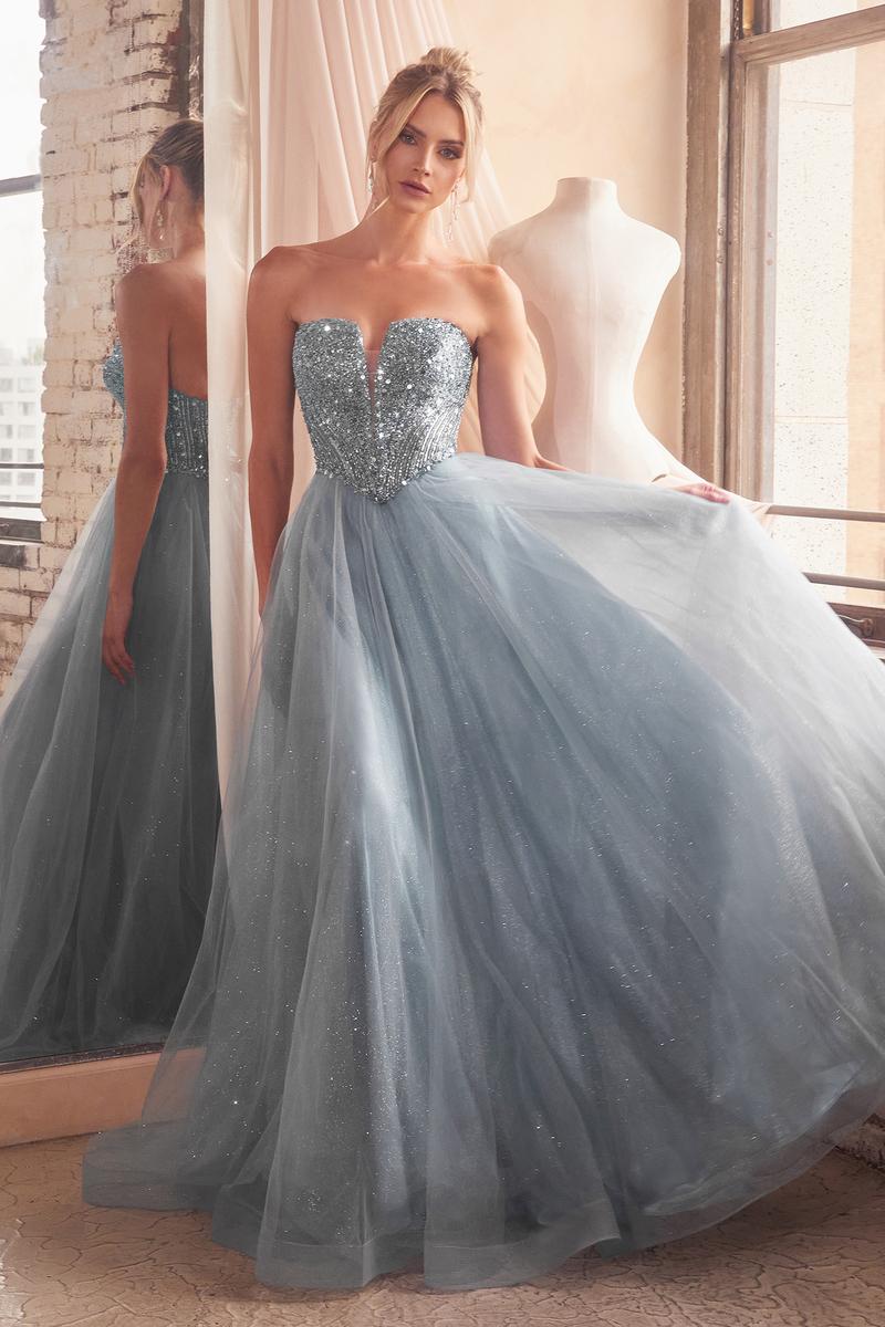 Ladivine Dress CD0217 - Sweetheart Neckline, Long A-Line Silhouette
