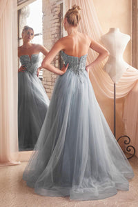 Ladivine Dress CD0217 - Sweetheart Neckline, Long A-Line Silhouette