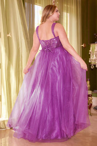 Ladivine Dress CD0217 - Sweetheart Neckline, Long A-Line Silhouette
