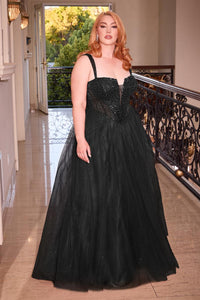 Ladivine Dress CD0217 - Sweetheart Neckline, Long A-Line Silhouette