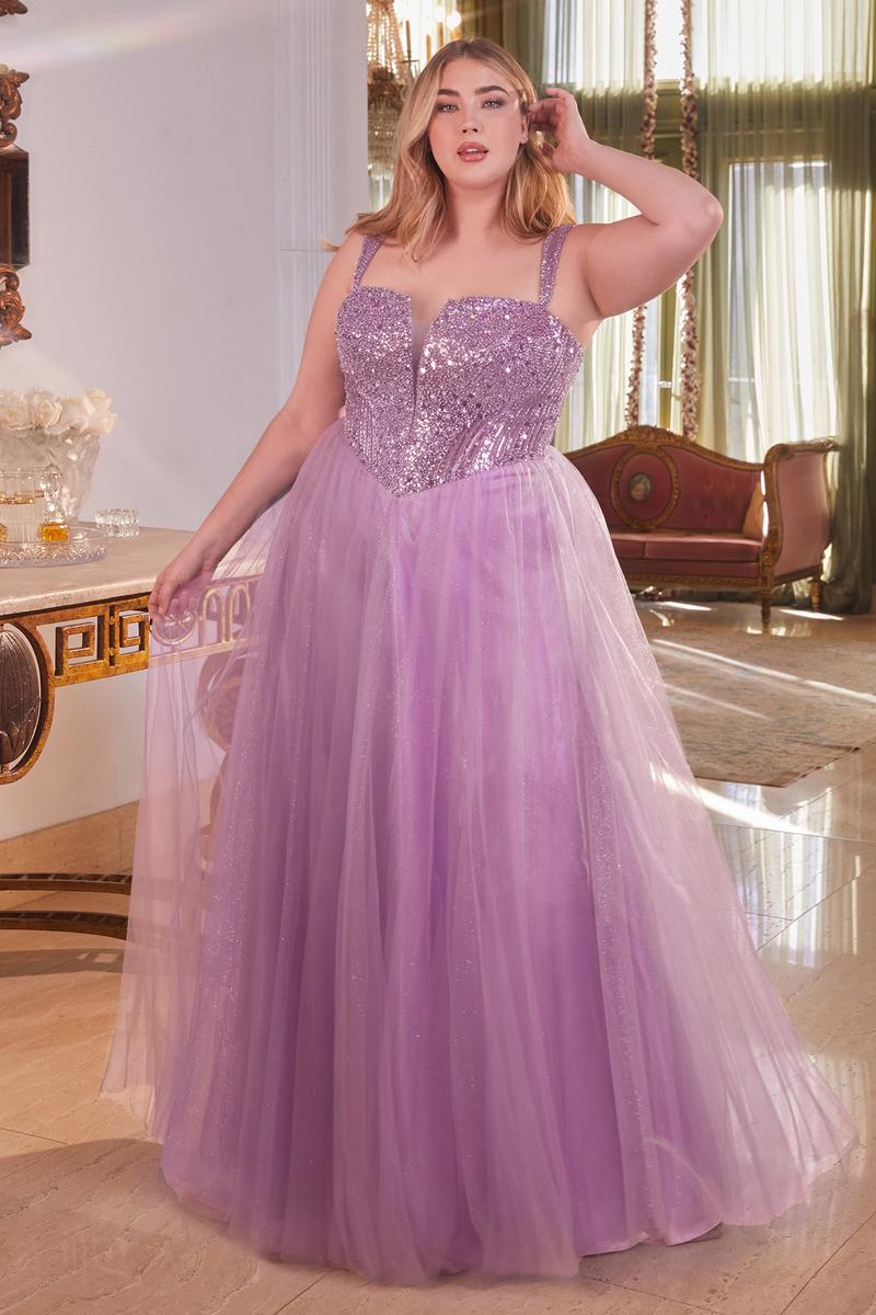 Ladivine Dress CD0217 - Sweetheart Neckline, Long A-Line Silhouette