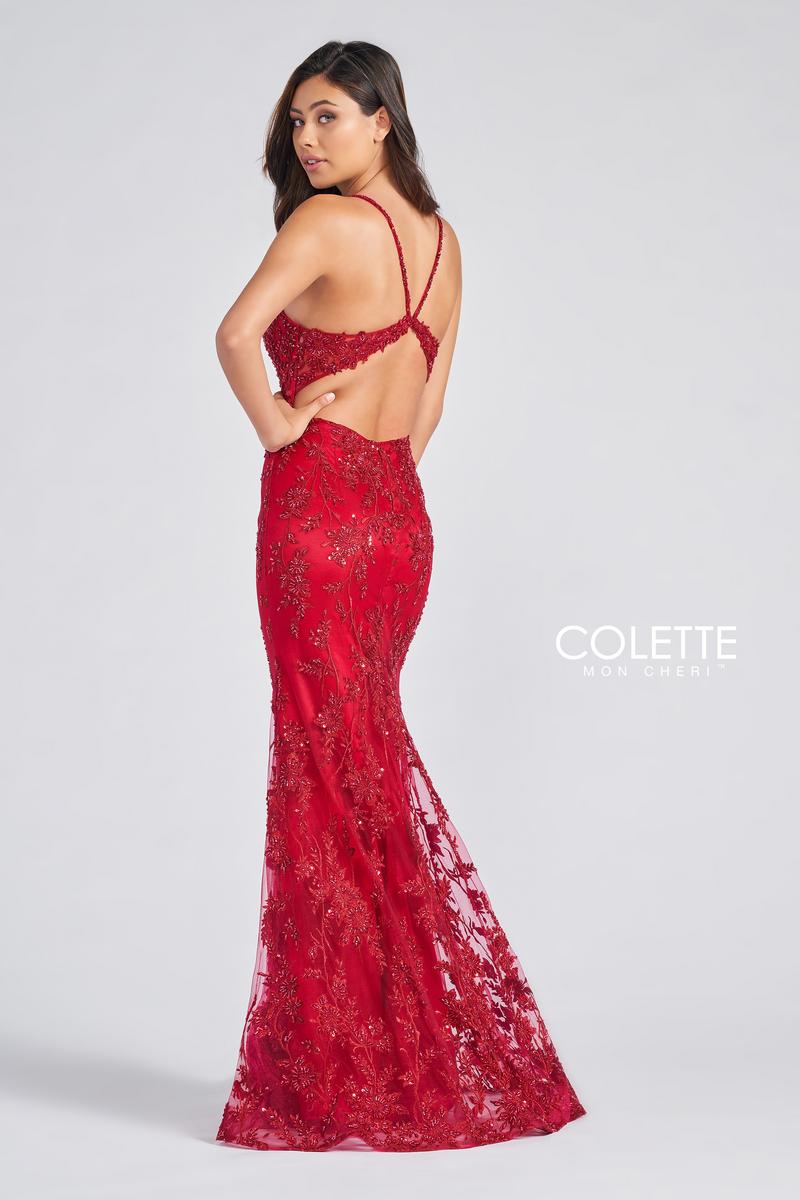 ASHLEYlauren Dress 12240 - V-Neck, Long, Fitted Silhouette