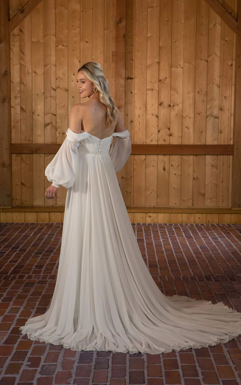 29878 - Chiffon A-Line Bridal Dress with Wrapped Bodice Pleating normansbridal 29878 - Chiffon A-Line Bridal Dress with Wrapped Bodice Pleating normansbridal