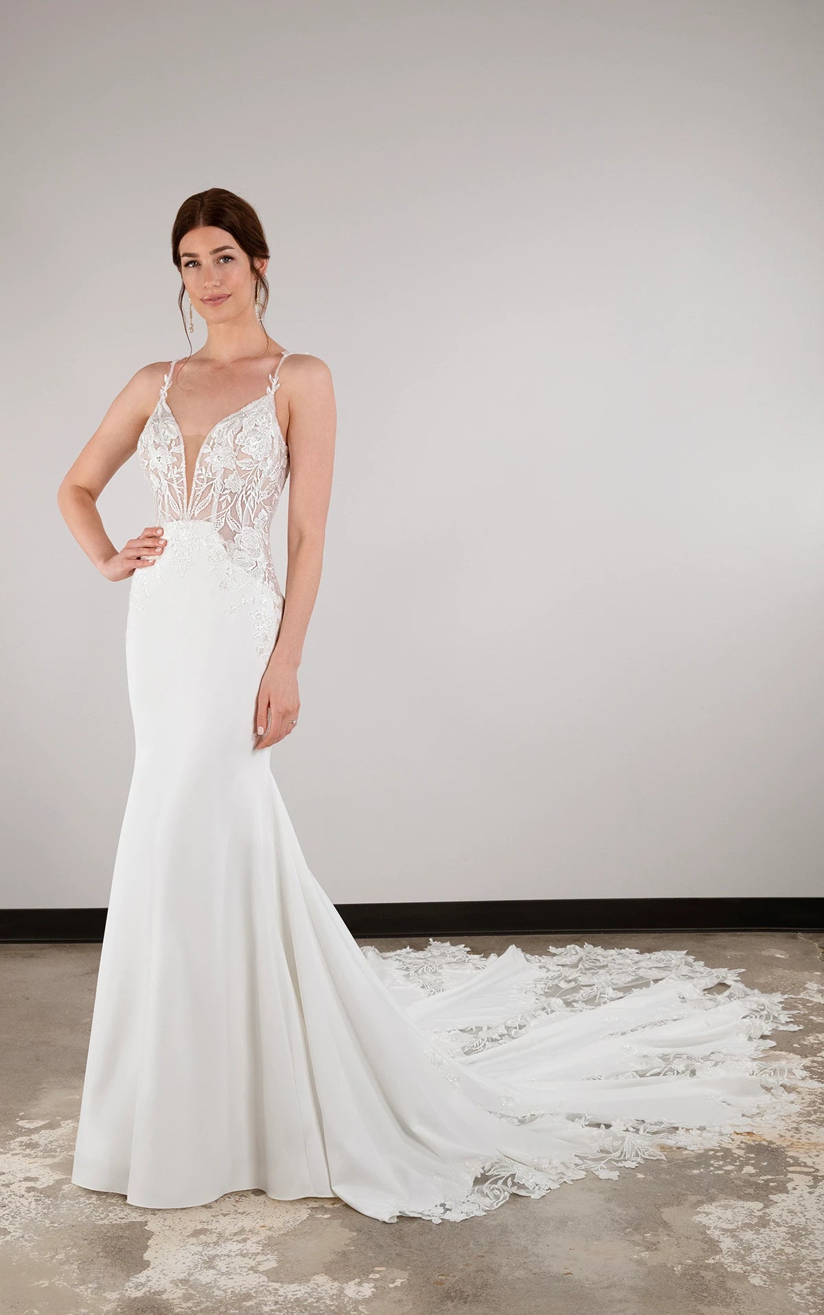 31799 - Romantic Fit and Flare Gown with Structured Silhouette normansbridal 31799 - Romantic Fit and Flare Gown with Structured Silhouette normansbridal