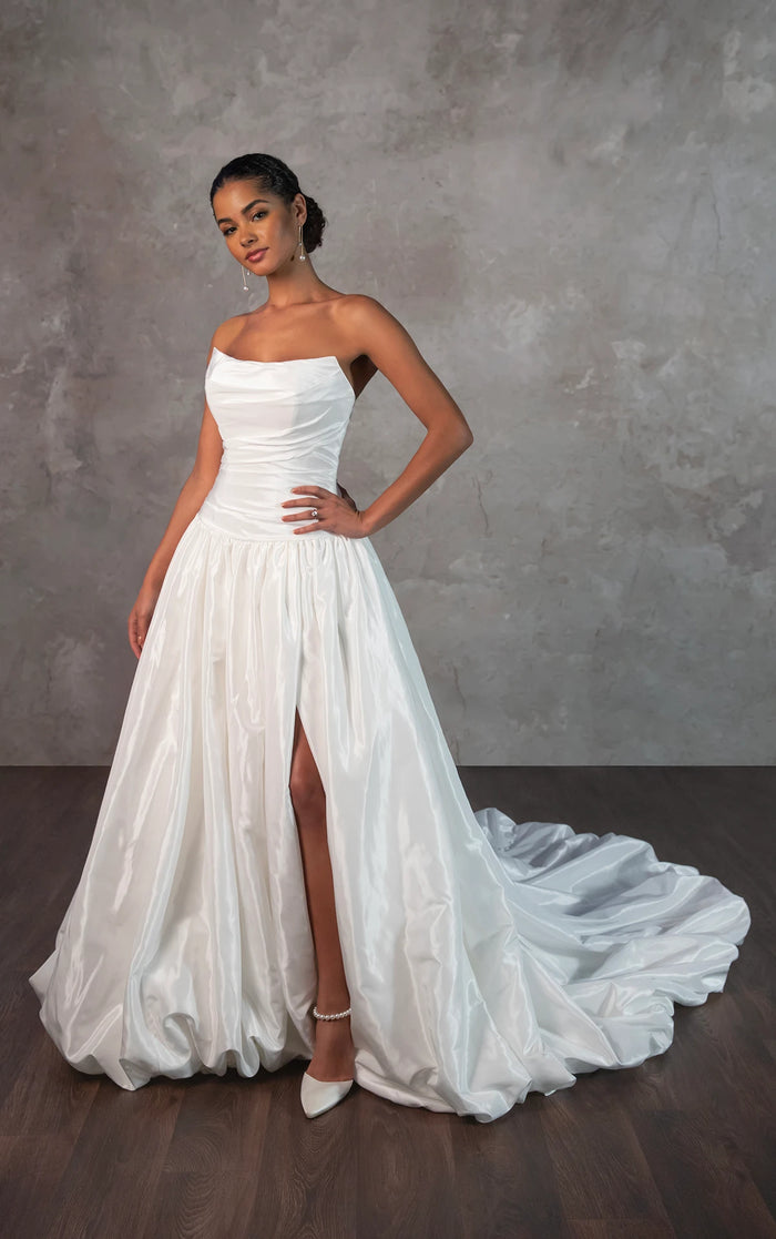 33321 - Classic Ball Gown Bridal Gown with Luxe Taffeta & Bubble Hem