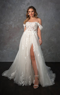 33394 - Classic Ball Gown Bridal Gown with Voluminous Skirt