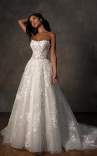 33614 - Elegant A-Line Bridal Gown for Classic Brides
