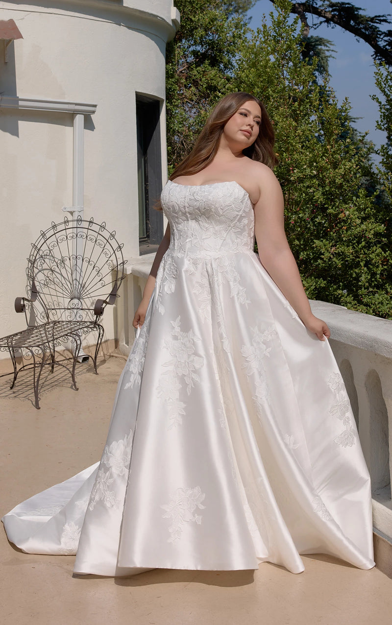 33610 - Romantic A-Line Wedding Gown with Flowy Skirt