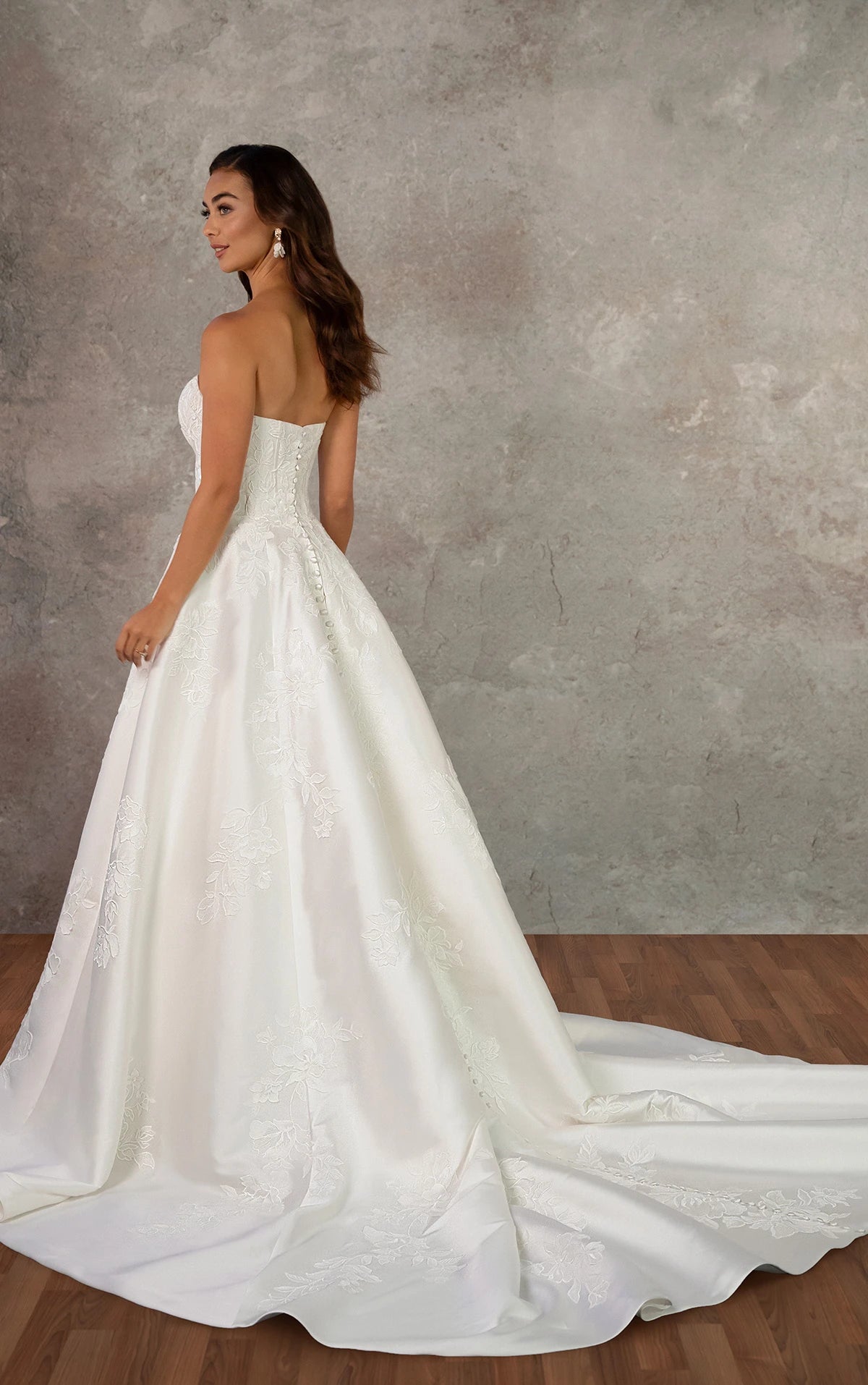 33610 - Romantic A-Line Wedding Gown with Flowy Skirt