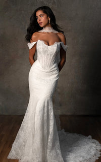 33616 - Romantic Fit and Flare Gown with Matte Lace and Tulle